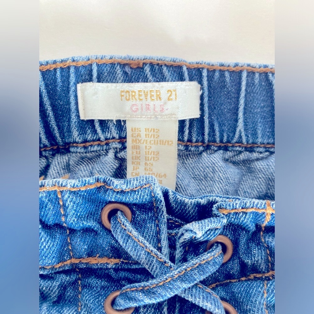 FOREVER 21 & WONDER NATION Girls Denim Skirts Bundle, Size 10-12 - Picture 2 of 6